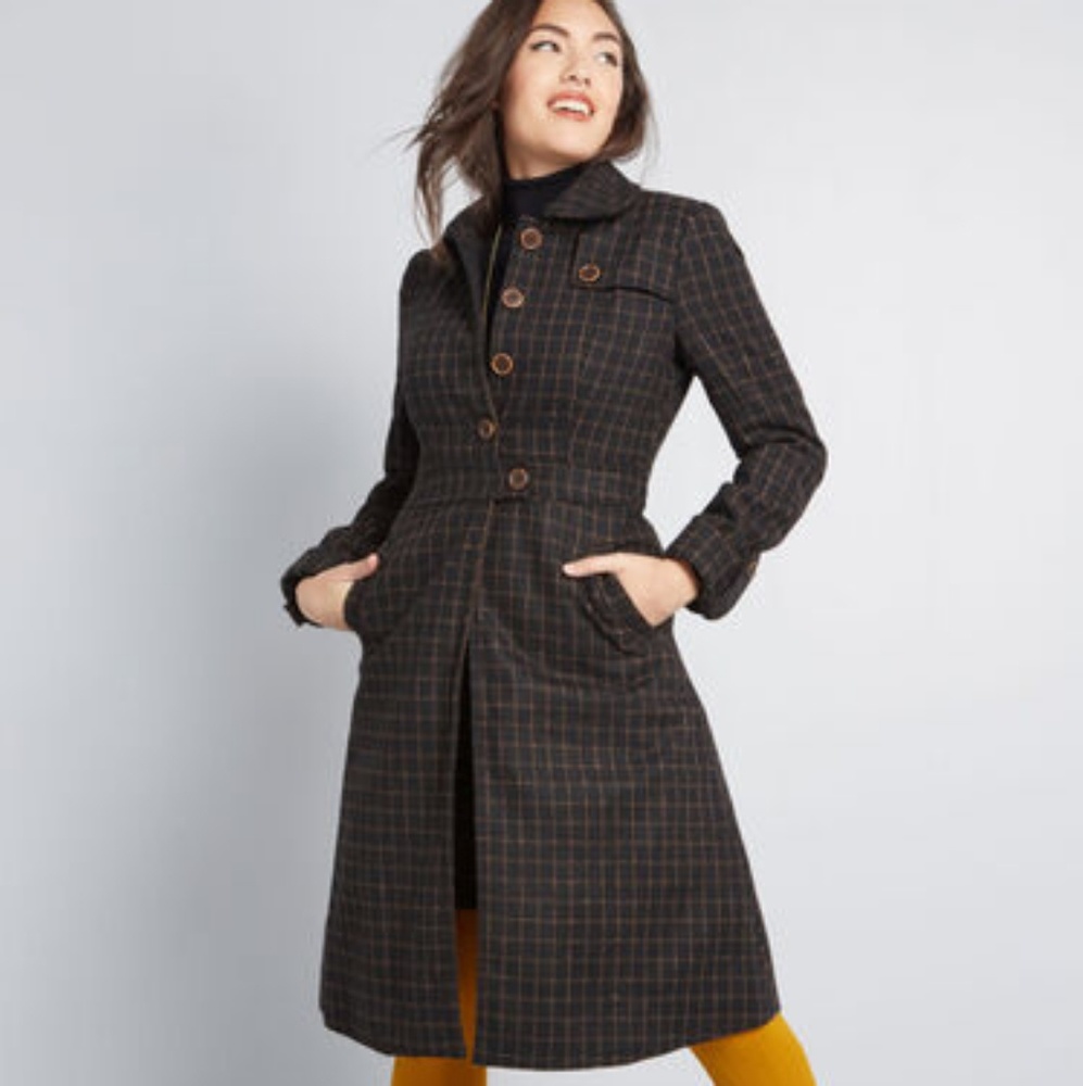 Modcloth Banned Vintage style coat Uk14 nwt large